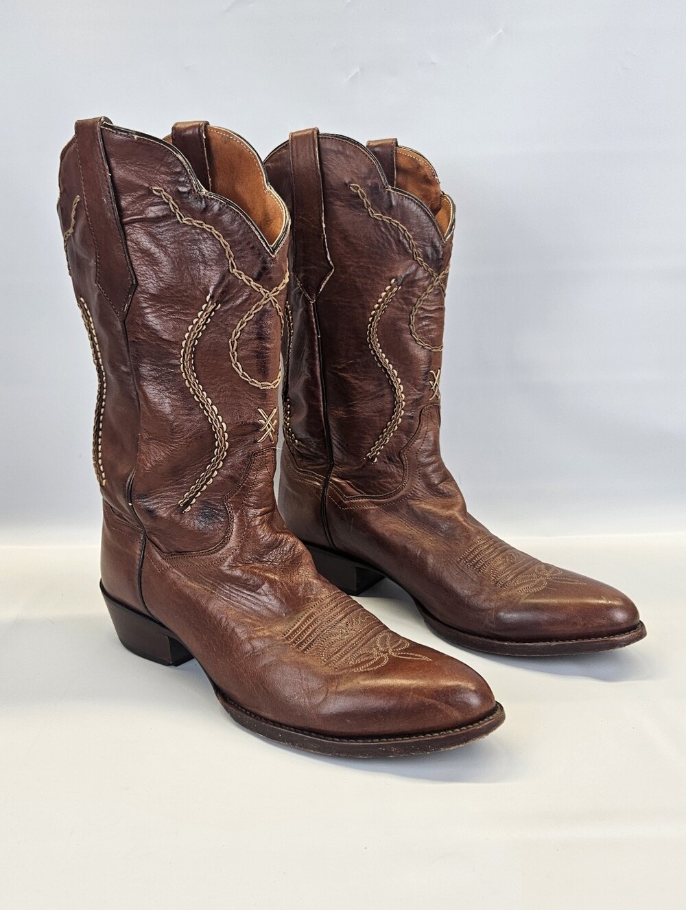 Dan Post Albany Rust Brown Cowboy Boot Mens 10.5 EW Style DP26686 Flawed
